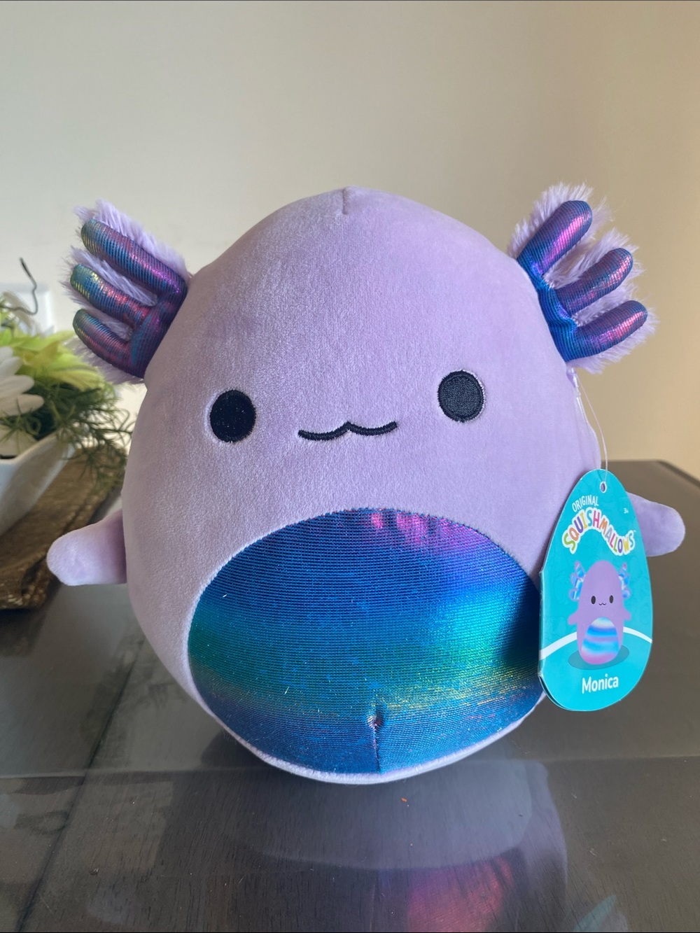 NEW🌈 Squishmallows Purple Axolotl Iridescent MONICA plush gifts